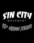 10" SCM Window Sticker ( white )